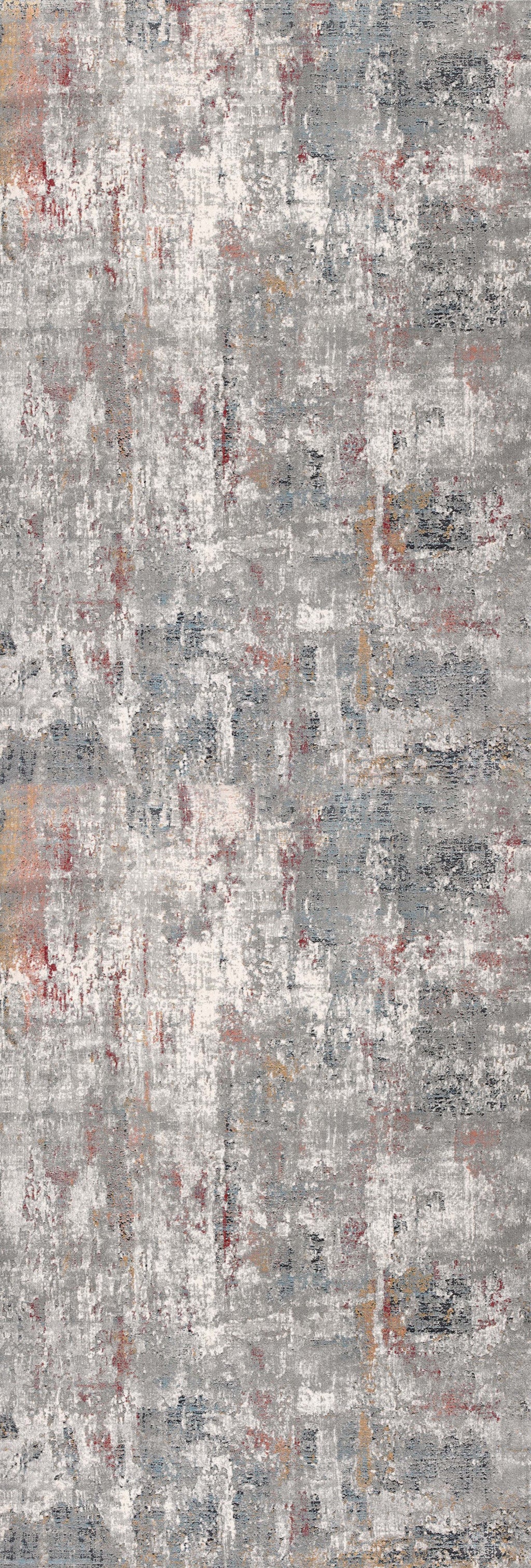 5’ X 8’ Gray And Ivory Abstract Area Rug
