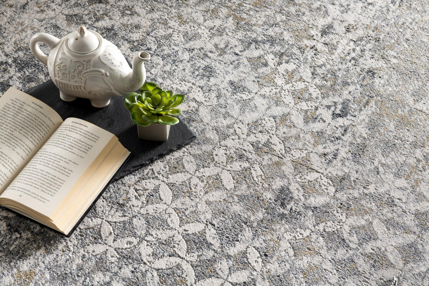 8' X 10' Gray Abstract Dhurrie Area Rug