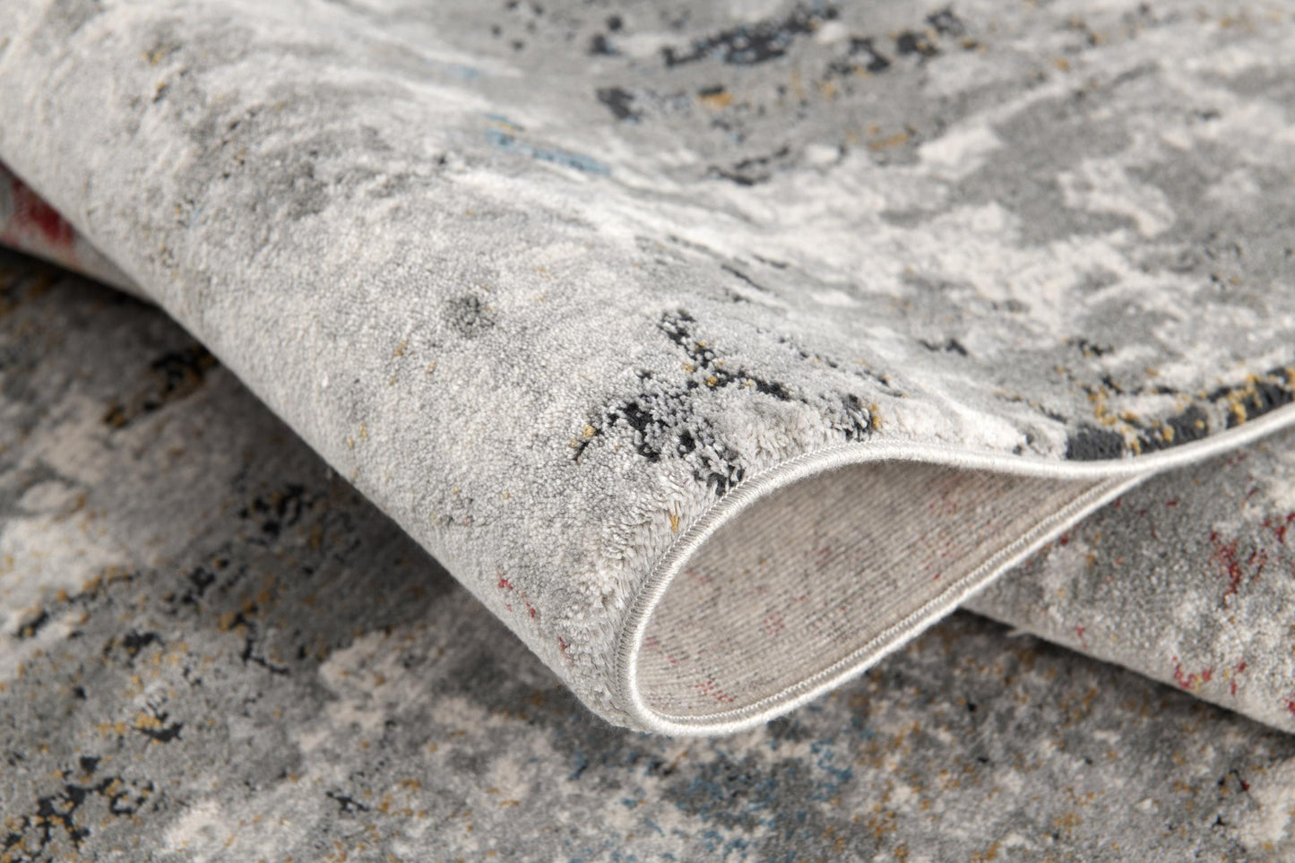 20' Gray Abstract Runner Rug