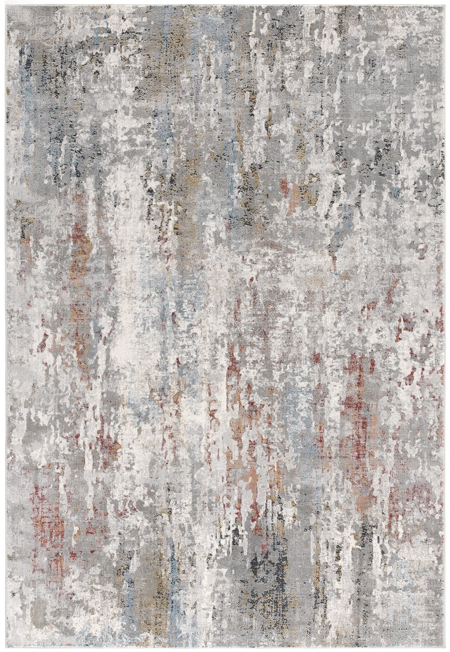 20' Gray Abstract Runner Rug