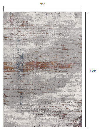 5’ X 8’ Gray And Brown Abstract Scraped Area Rug