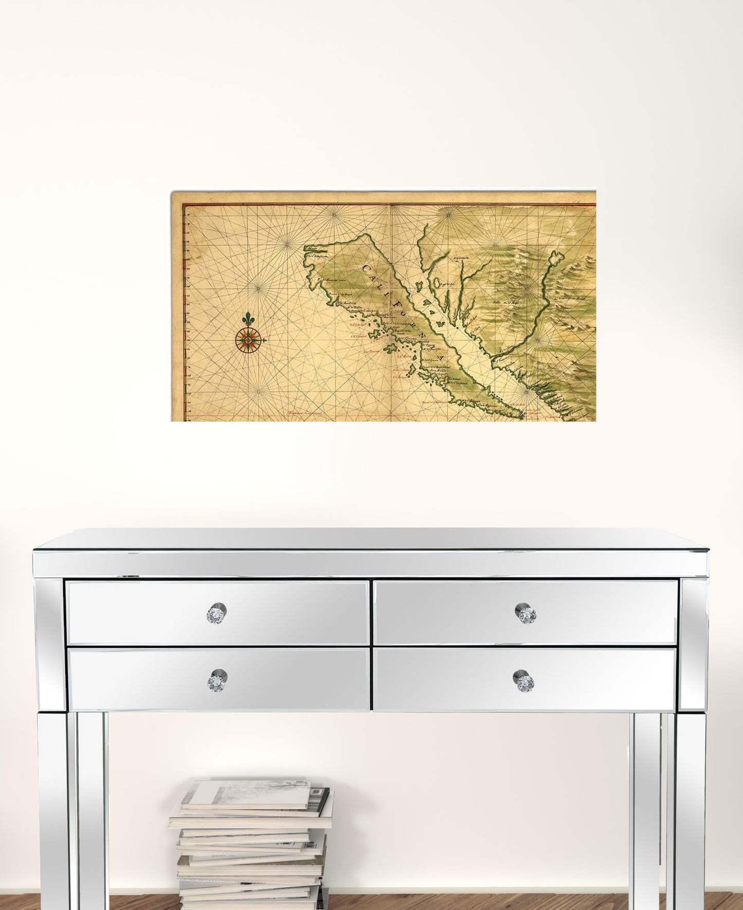 24" X 36" California As An Island C1650 Vintage Map Wall Art