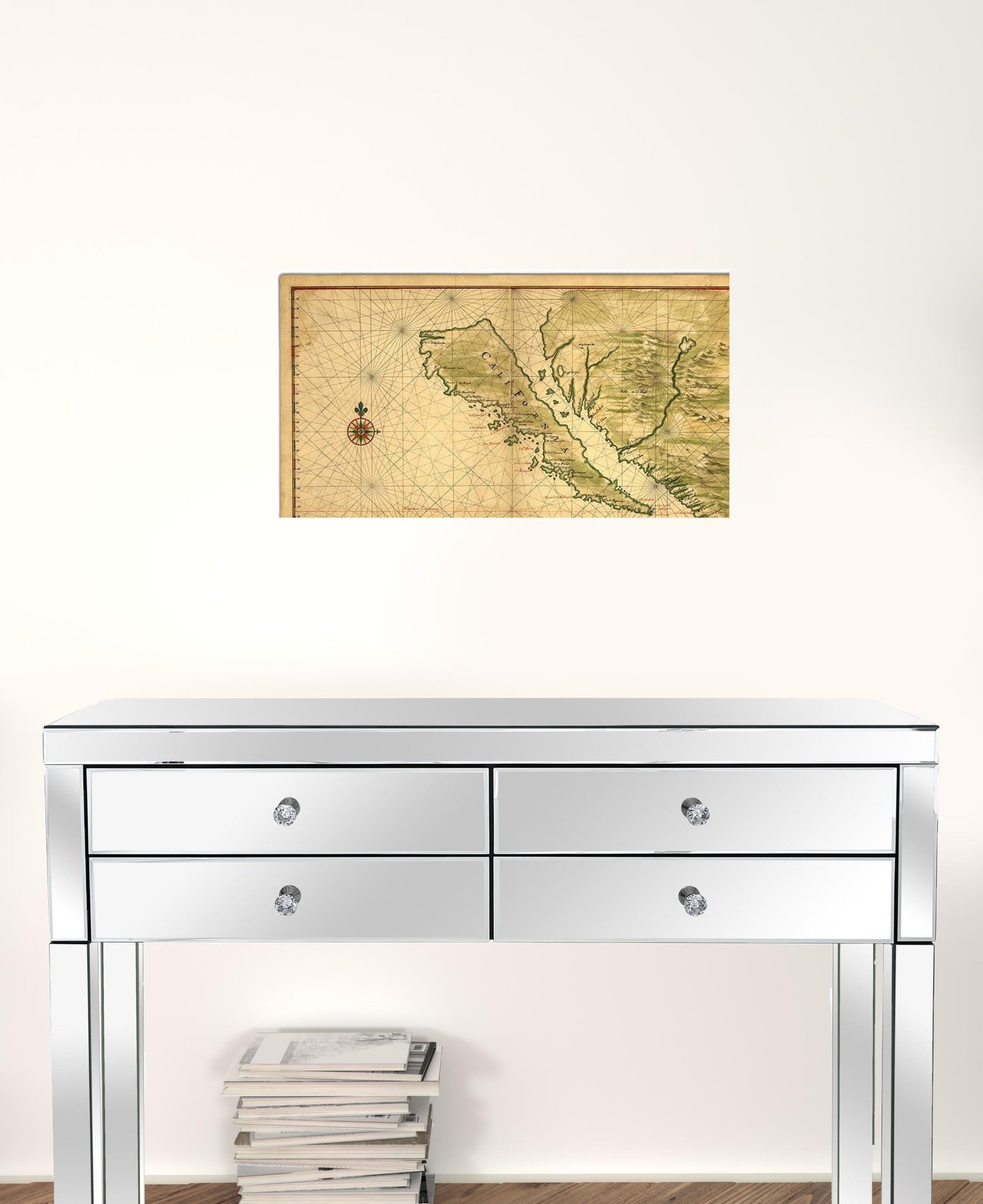 24" X 36" California As An Island C1650 Vintage Map Wall Art
