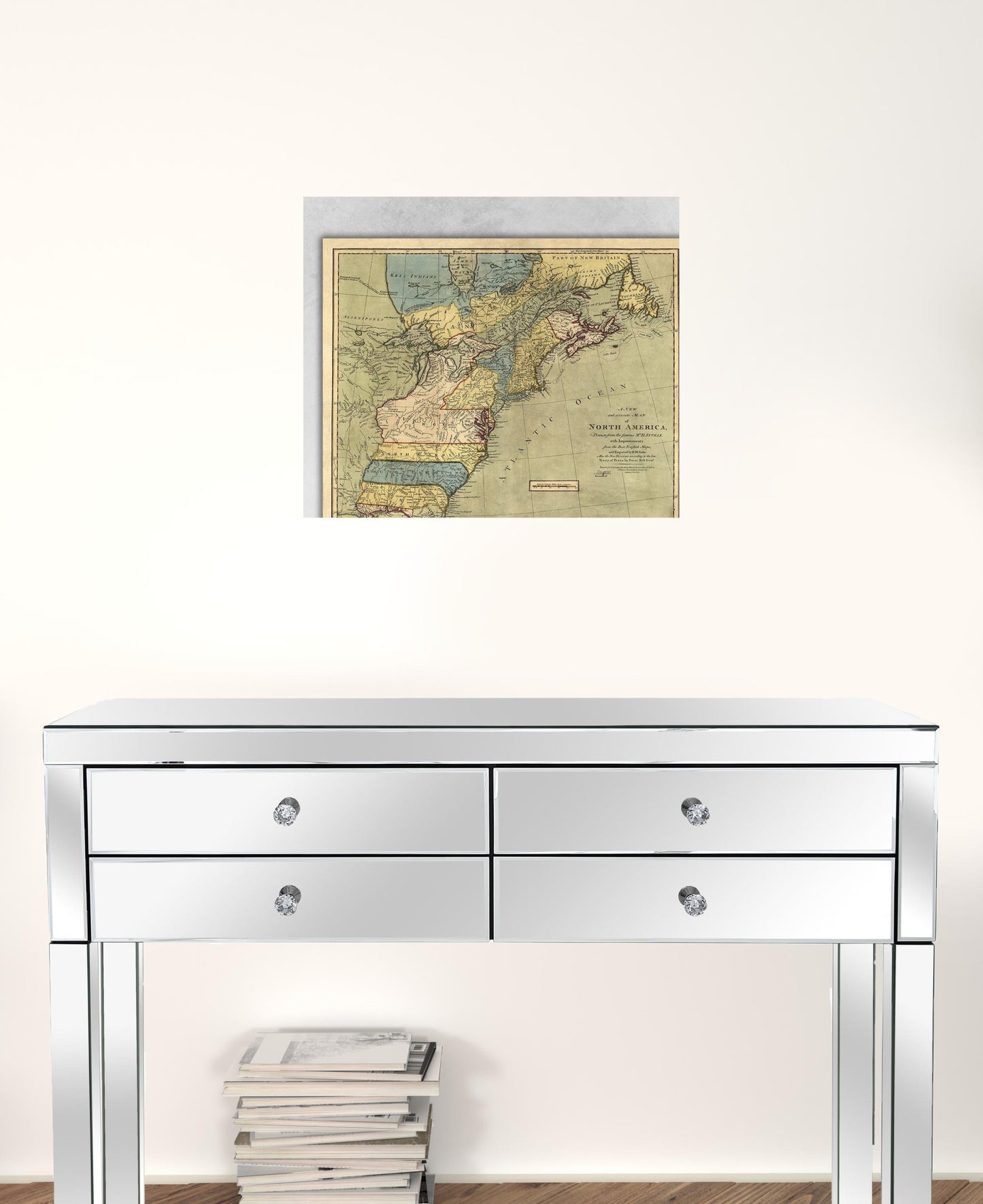 Vintage 1771 Map Of North America Unframed Print Wall Art