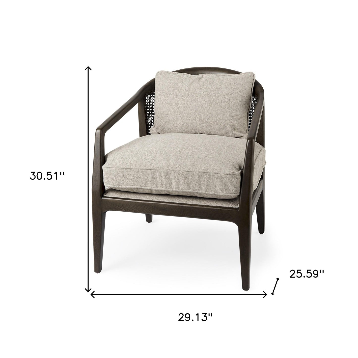 Fusion Dark Cane Back Arm Chair