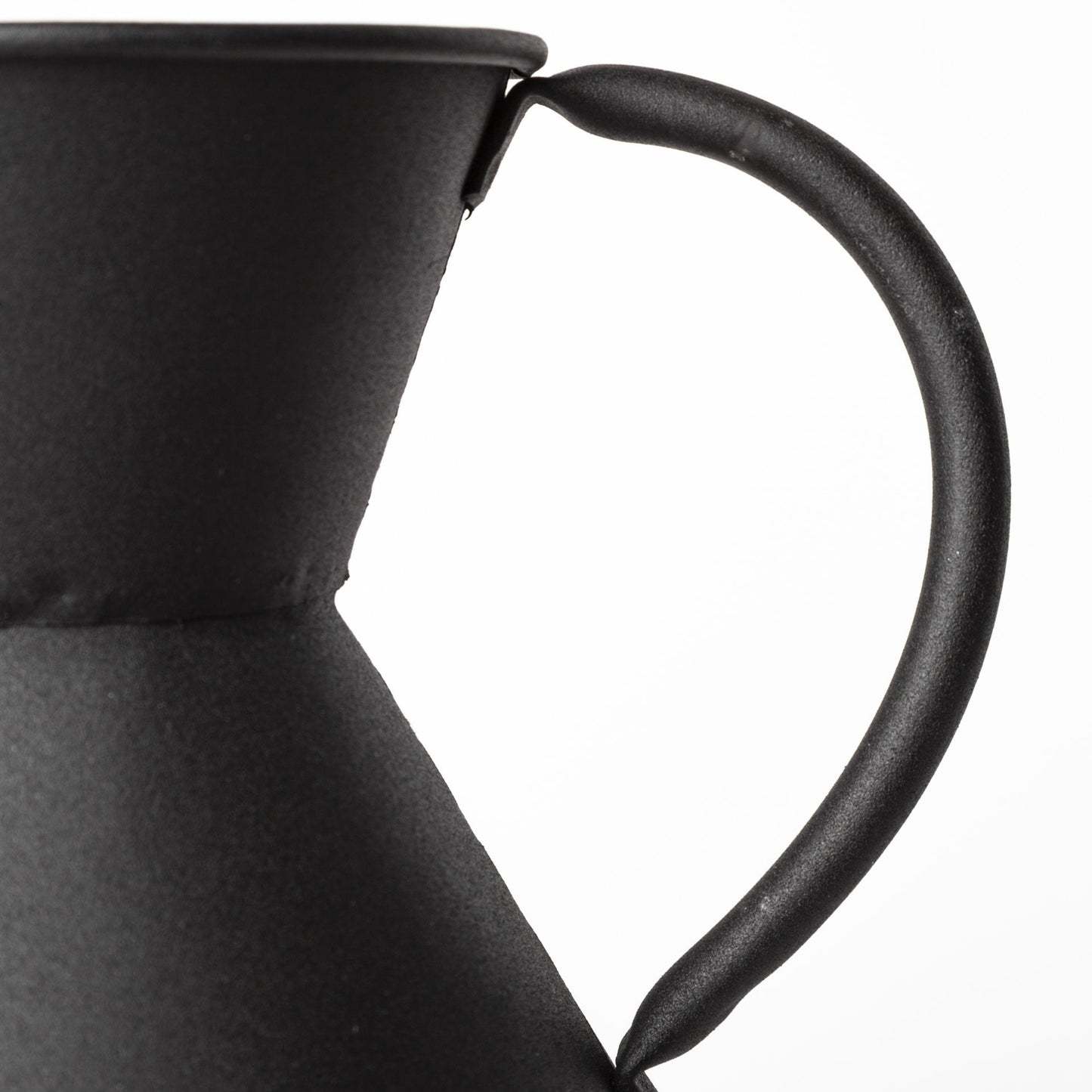 Rustic Narrow Black Metal Decorative Jug