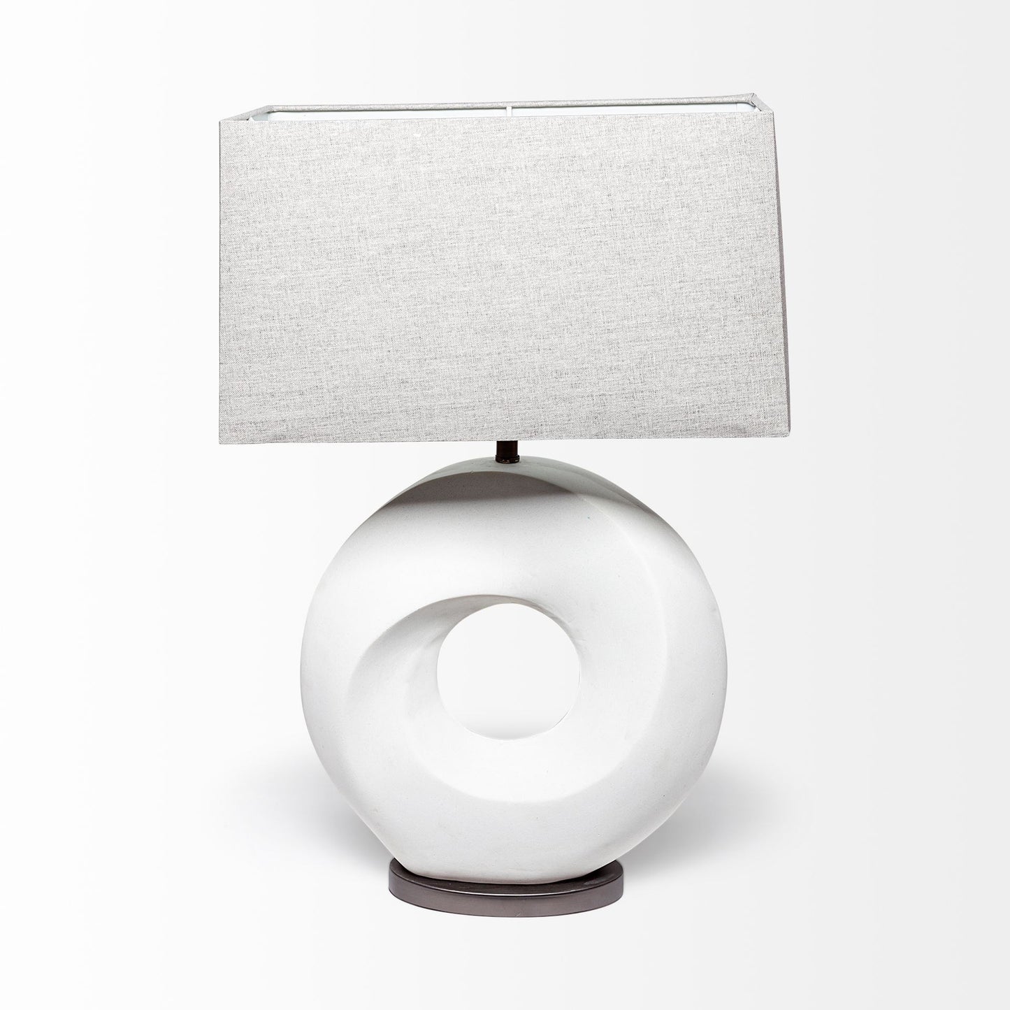 Contempo White O Ring Table Lamp