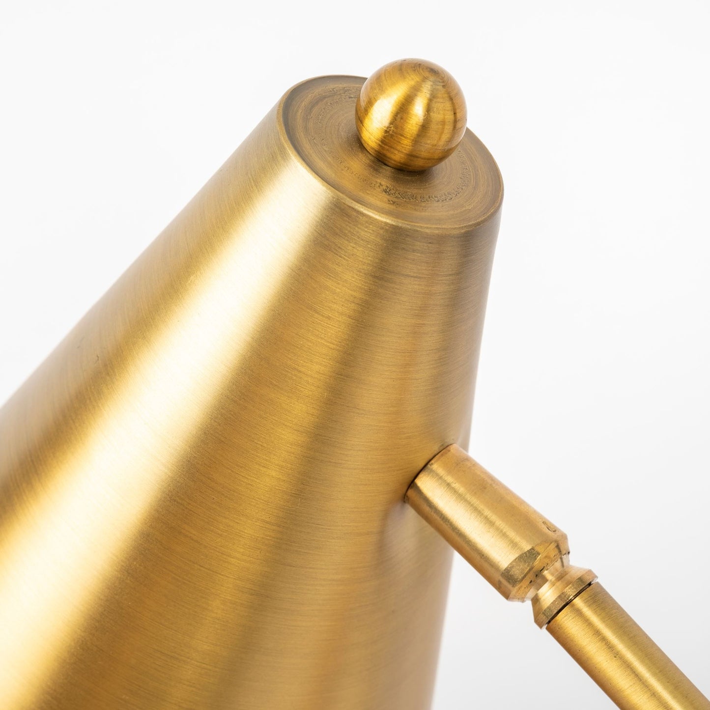 Sleek Golden Cone Adjustable Table Or Desk Lamp