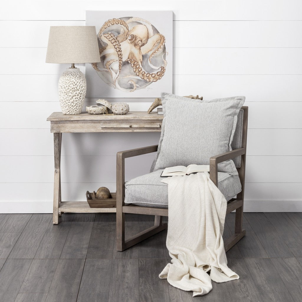 Coastal Beige Faux Coral Table Lamp