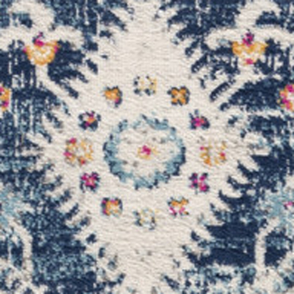 2? X 6? Navy Oriental Area Rug