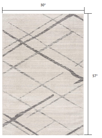 9’ x 13’ Gray Modern Abstract Pattern Area Rug