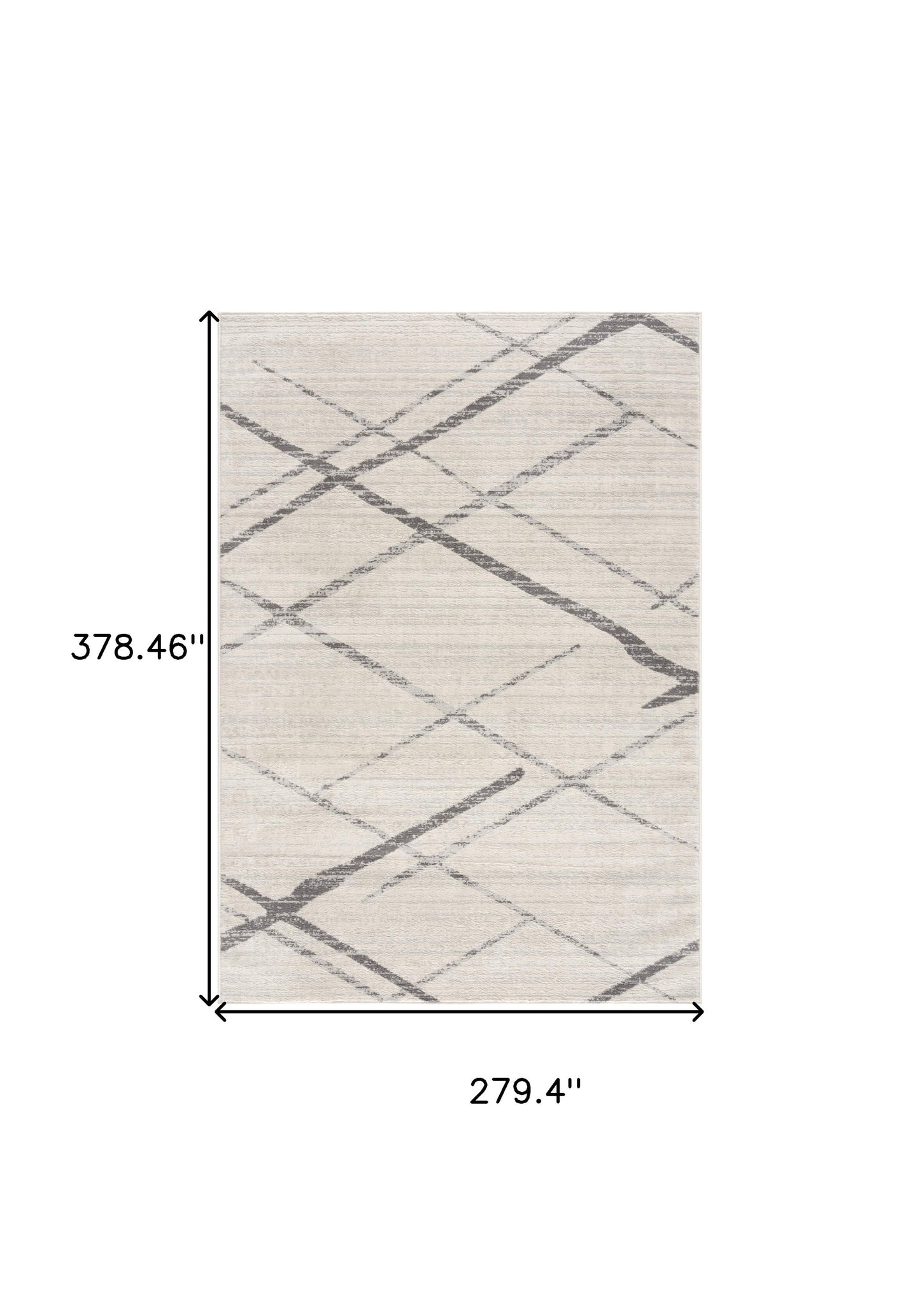 9’ x 13’ Gray Modern Abstract Pattern Area Rug