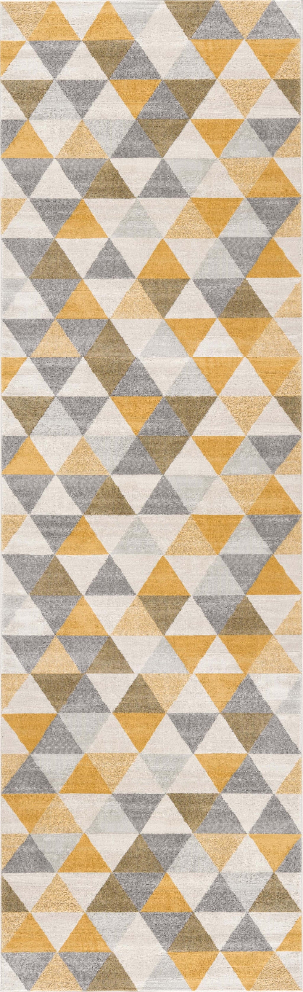 8' X 10' Yellow Geometric Dhurrie Area Rug