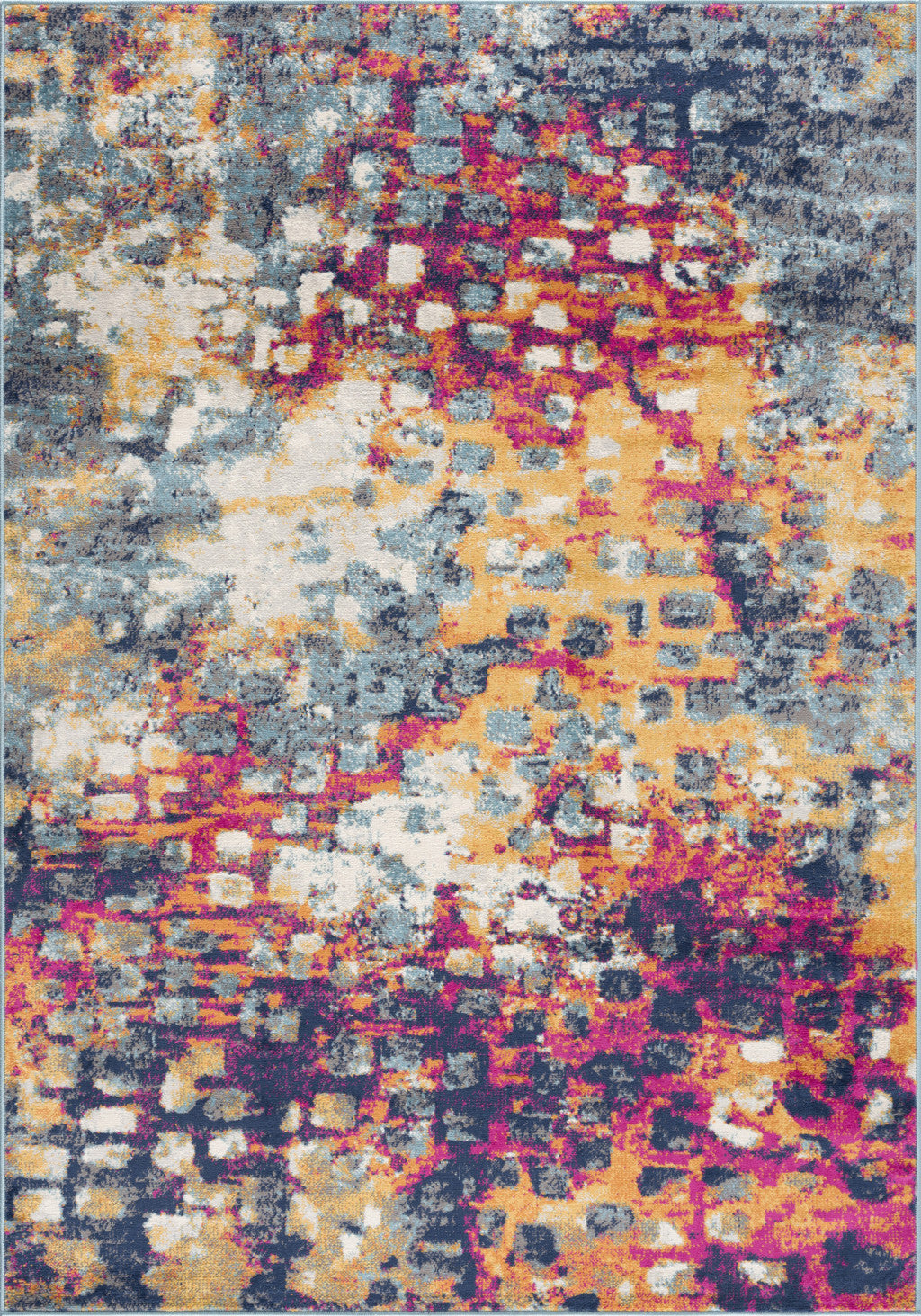 2' X 5' Teal Blue Abstract Dhurrie Area Rug