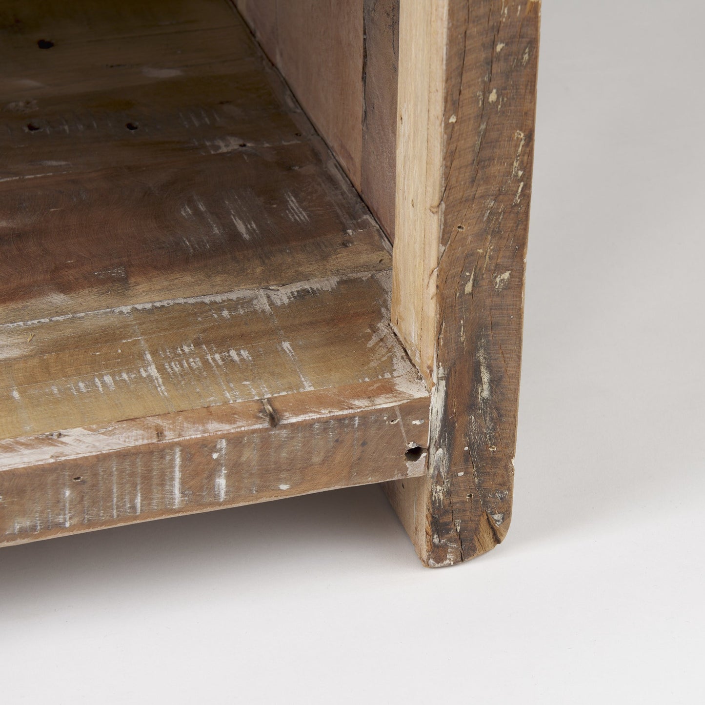 48" Natural Solid Wood Coffee Table With Shelf