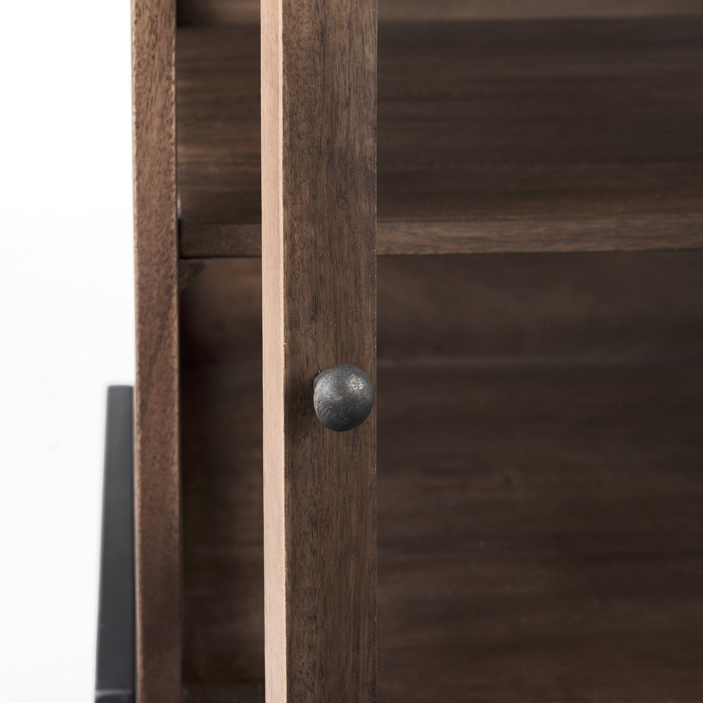 Rustic Dark Brown And Black Shadowbox Cabinet