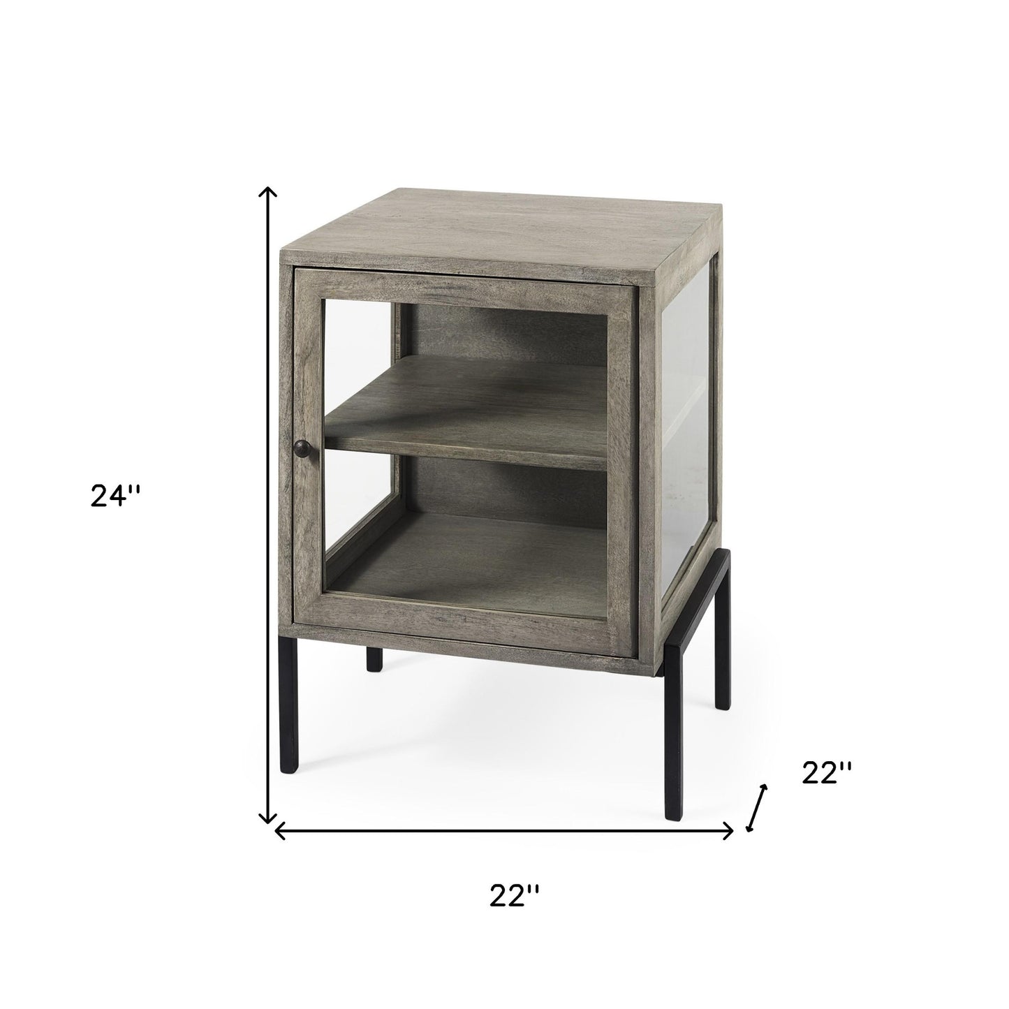 Rustic Dark Gray And Black Shadowbox Cabinet