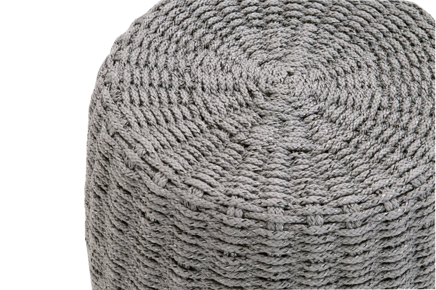 17" Gray Woven Indoor or Outdoor End Table