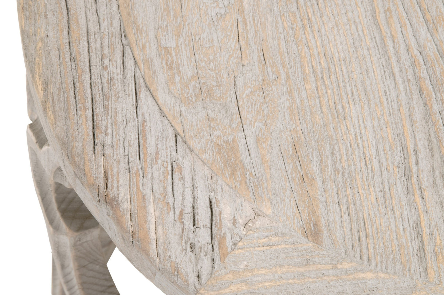 18" Smoke Gray Solid Wood Round End Table