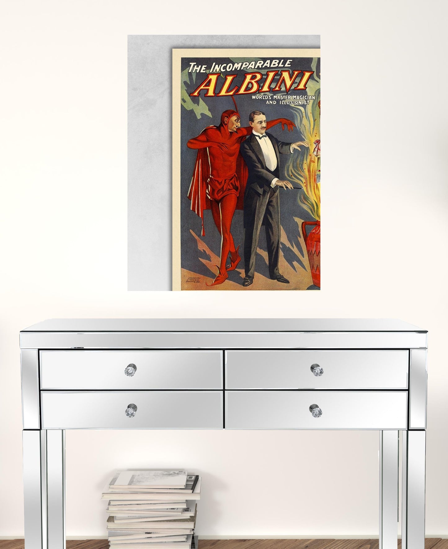 36" X 48" The Incomparable Albini Vintage Magic Poster Wall Art