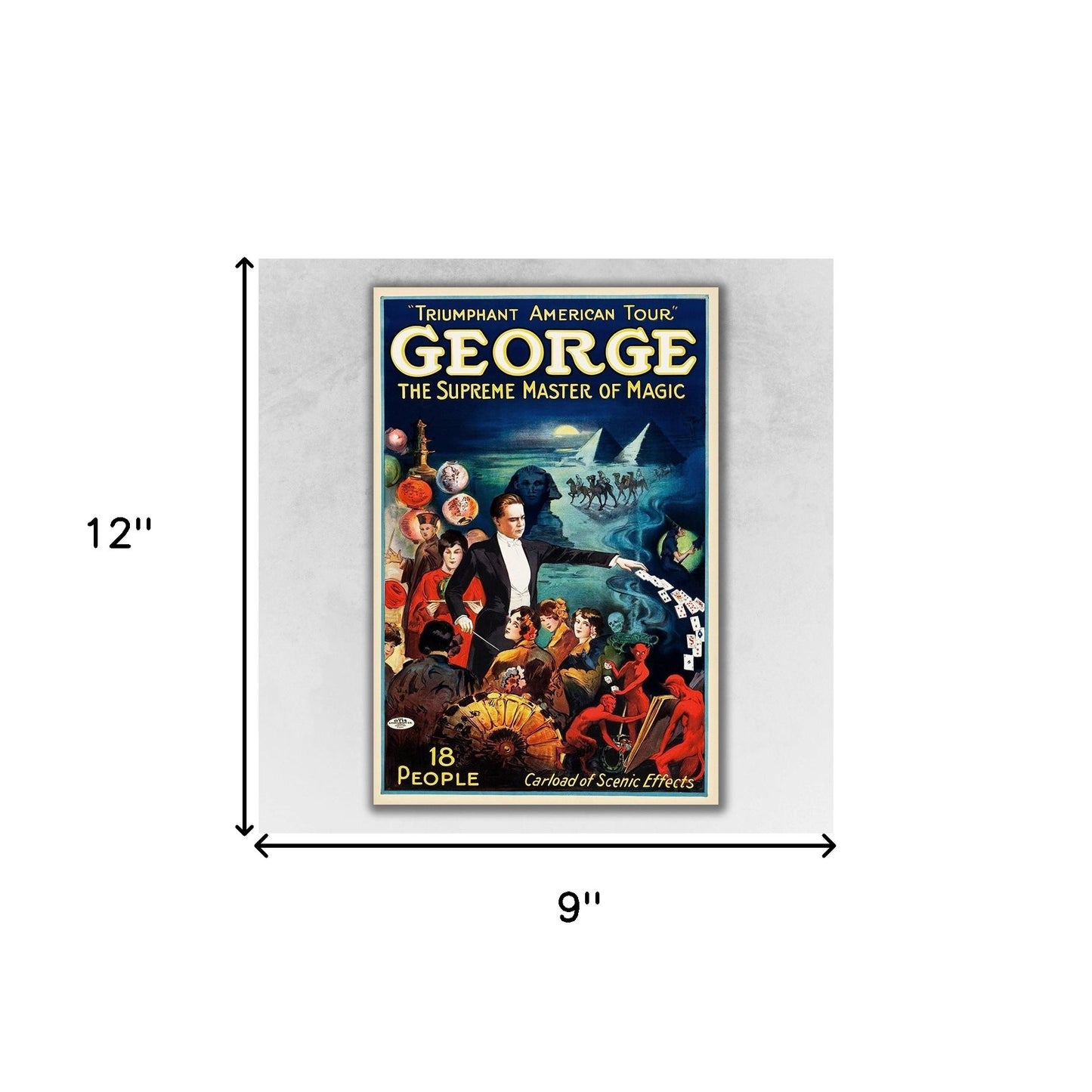 George The Supreme Master Vintage Magic Unframed Print Wall Art
