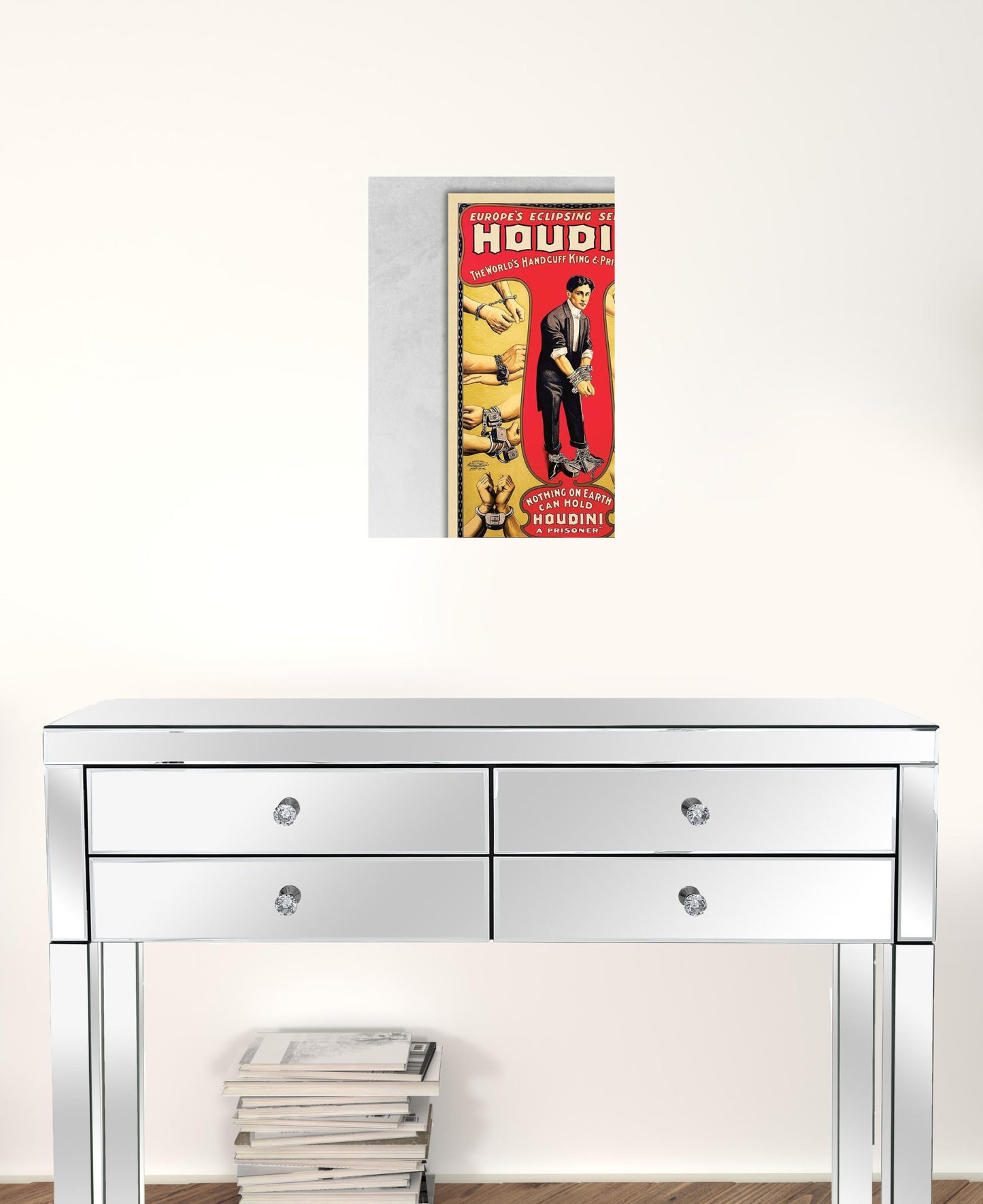 24" X 36" Houdini Handcuff King Vintage Magic Poster Wall Art