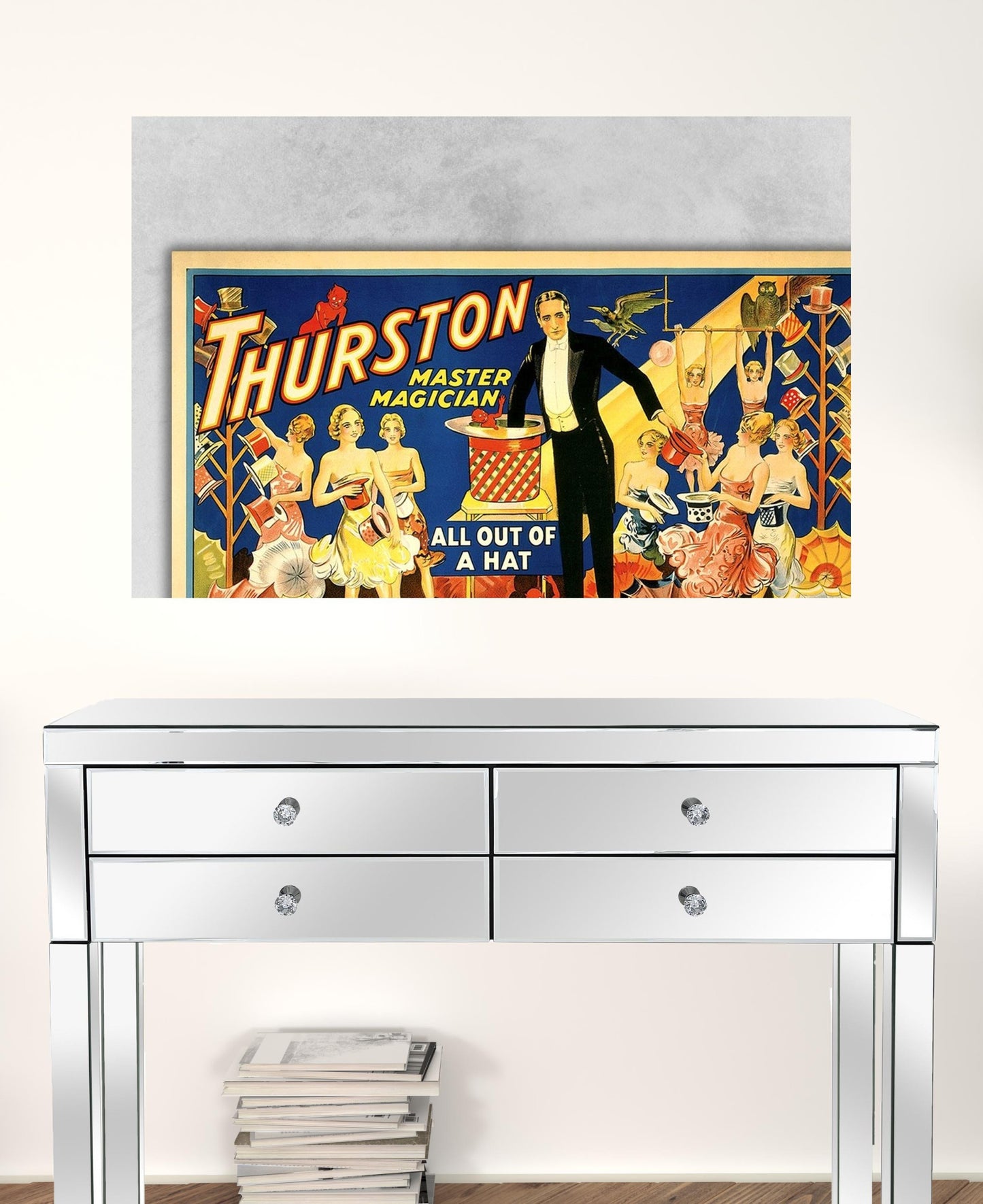 Thurston Out Of A Hat Vintage Magic Unframed Print Wall Art