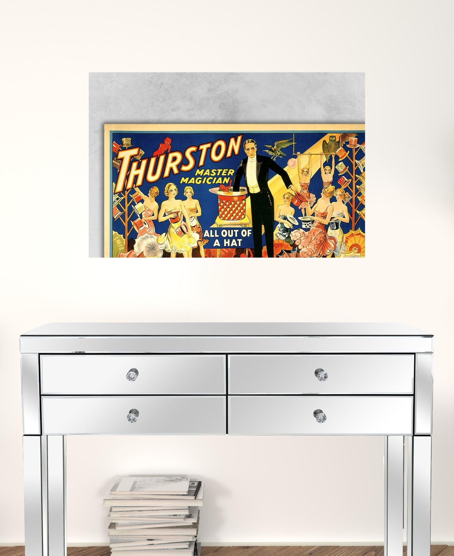 Thurston Out Of A Hat Vintage Magic Unframed Print Wall Art