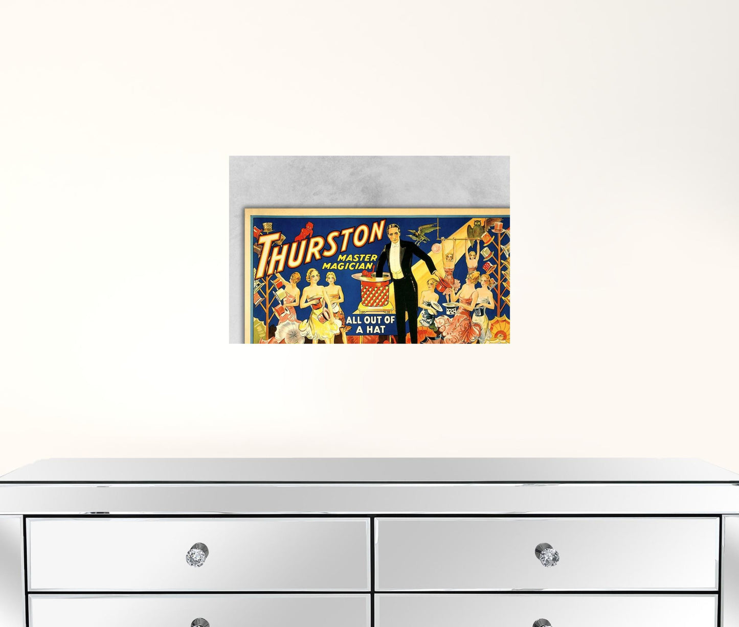 Thurston Out Of A Hat Vintage Magic Unframed Print Wall Art