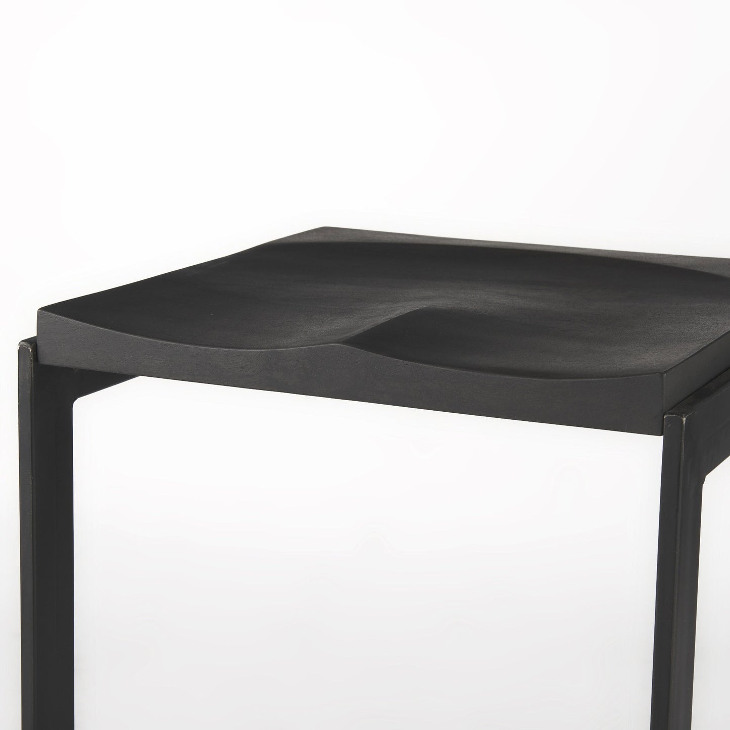 26" Black Cheeky Wood And Metal Counter Stool