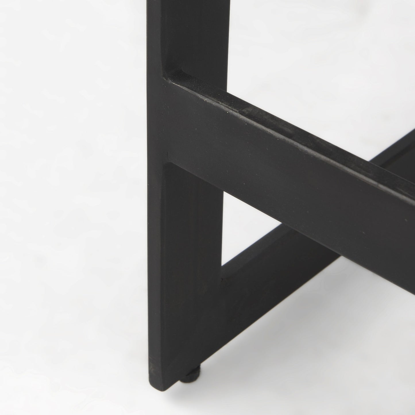 26" Black Cheeky Wood And Metal Counter Stool