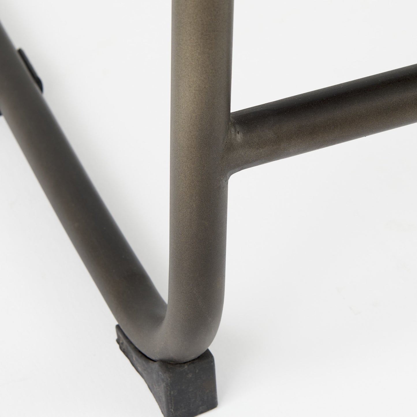 29" Black Steel Bar Chair With Footrest