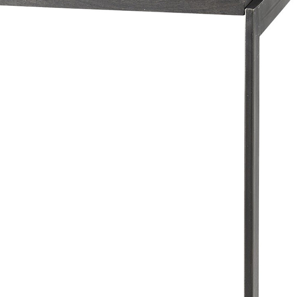30" Black Solid and Manufactured Wood Backless Bar Height Bar Chair With Footrest
