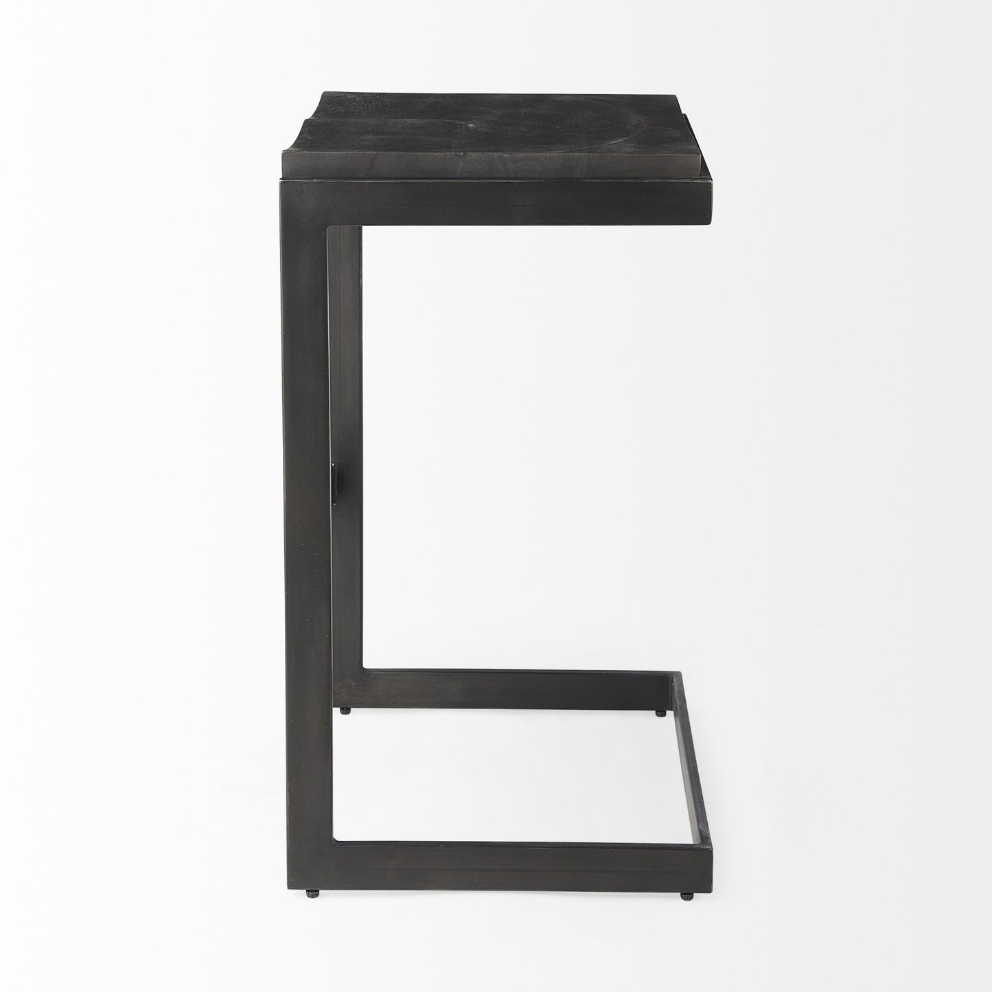 30" Black Solid and Manufactured Wood Backless Bar Height Bar Chair With Footrest