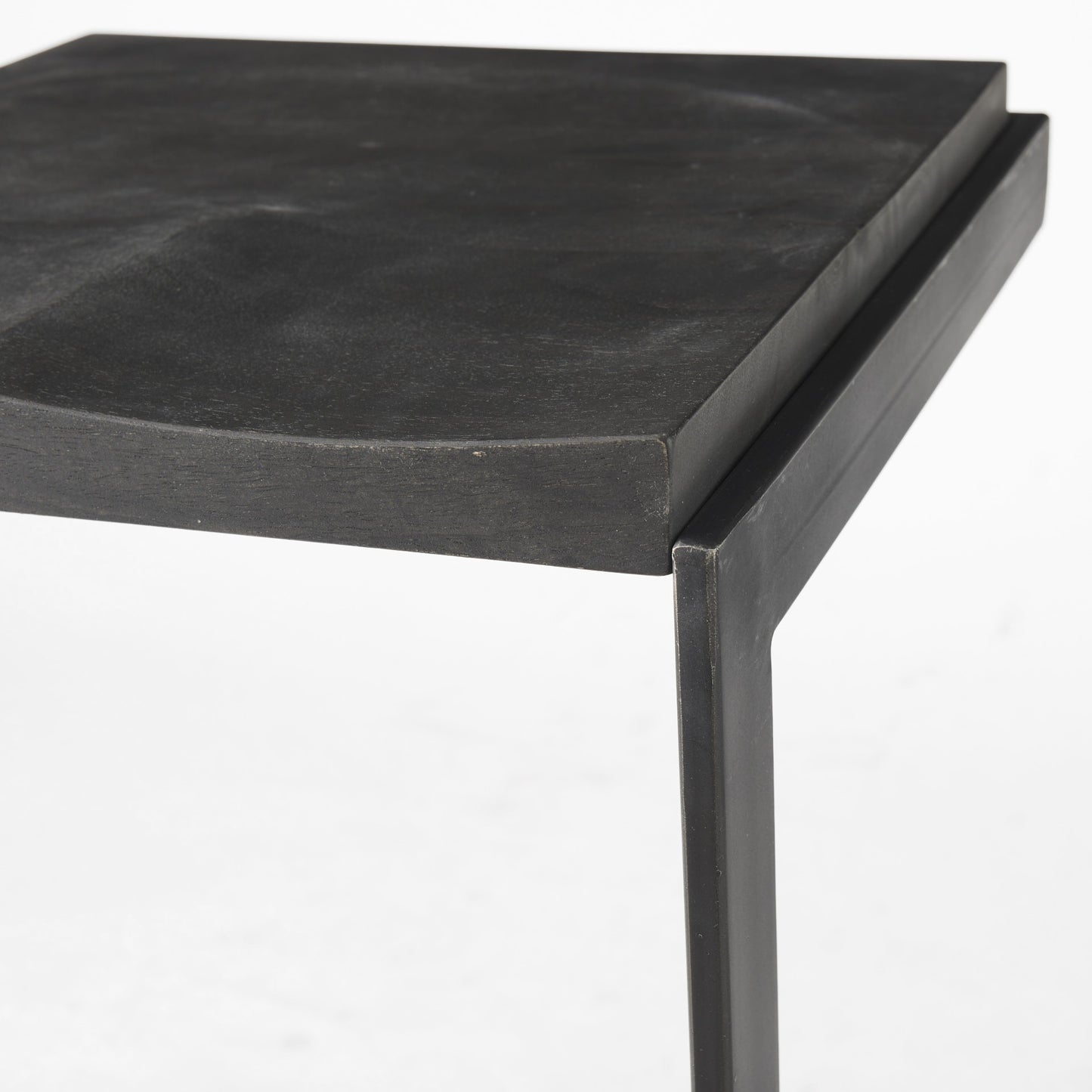 30" Black Solid and Manufactured Wood Backless Bar Height Bar Chair With Footrest