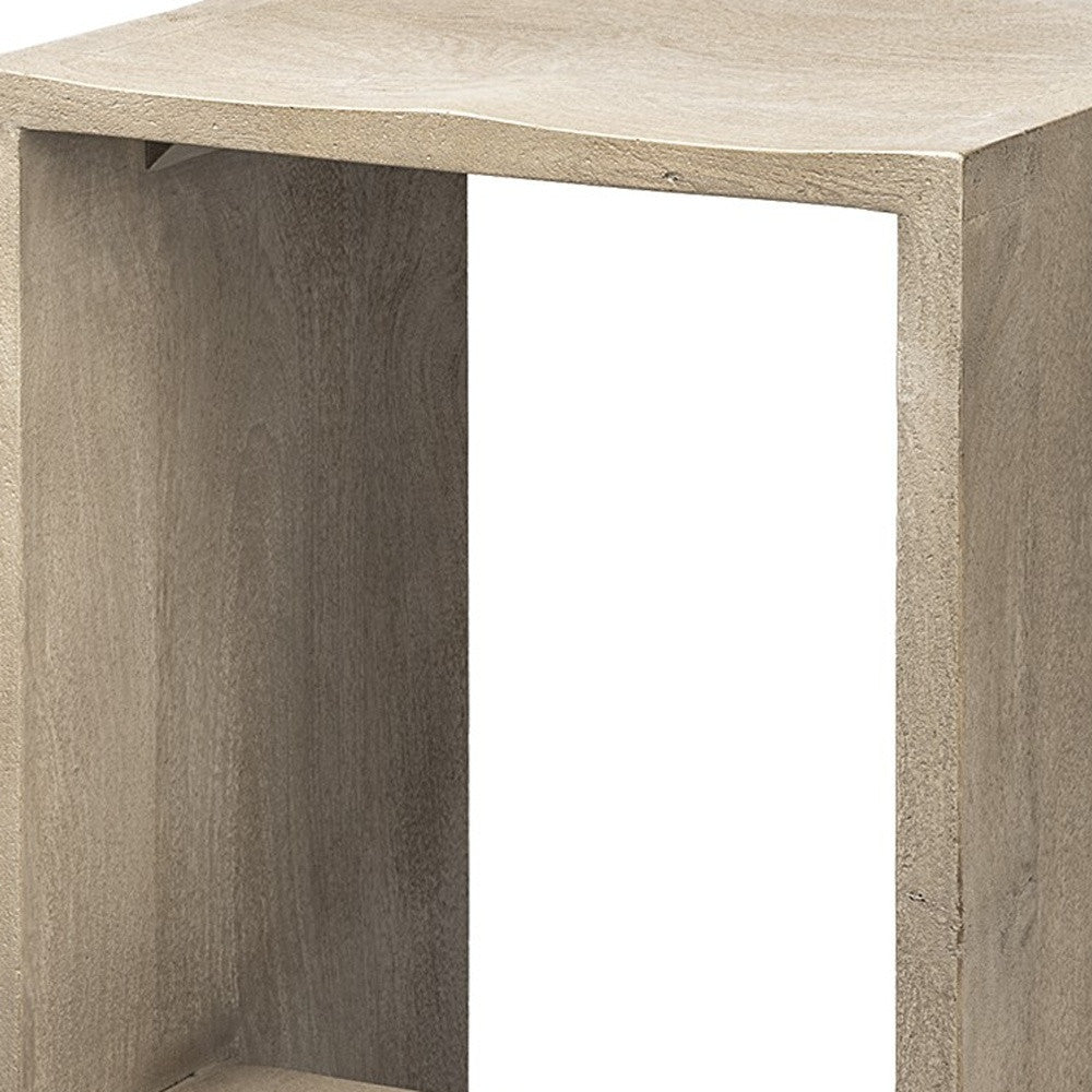 30" Brown Solid and Manufactured Wood Backless Counter Height Bar Chair With Footrest
