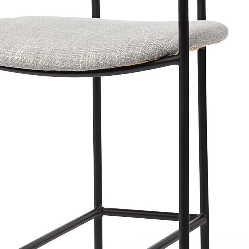 Light Gray Black Framed Bar Stool