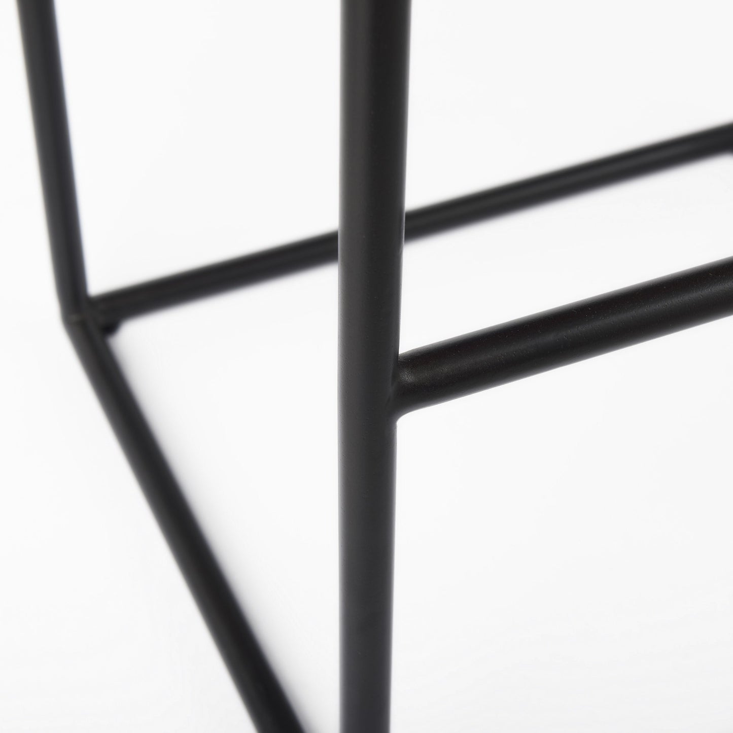 30" Brown And Black Leather Backless Bar height Bar Chair With Footrest