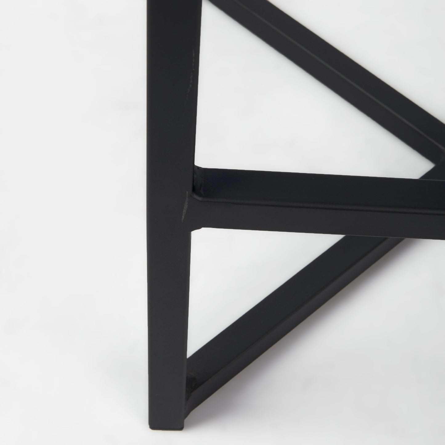 Geo Cube Black Metal And Gray Counter Stool