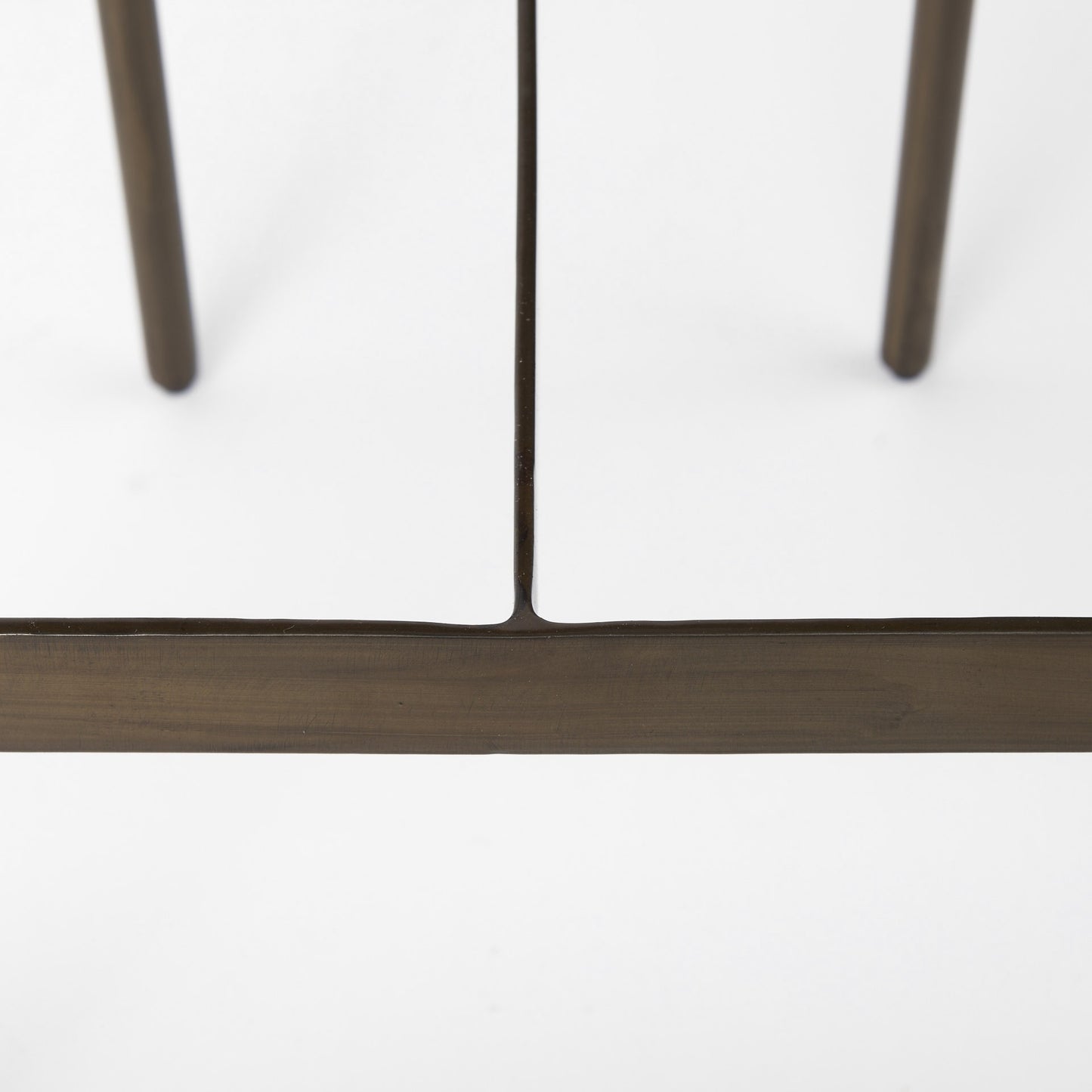 Cowhide Bar Stool With Gold Metal Frame