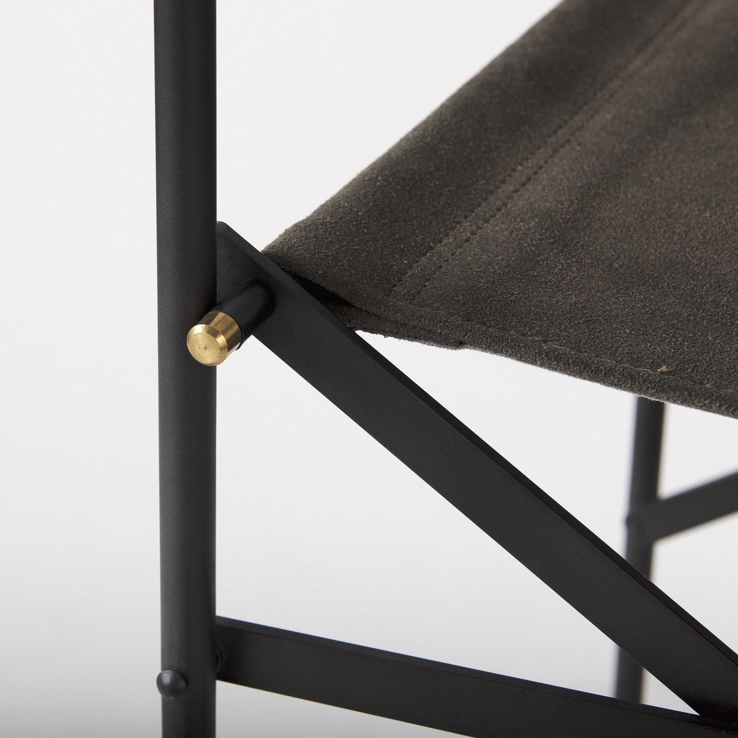 40" Brown And Black Bar Chair With Footrest