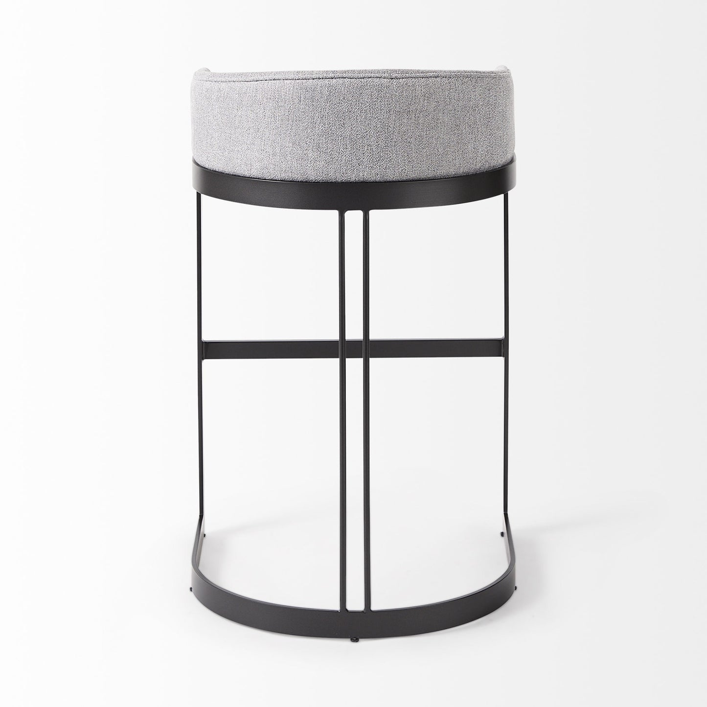 33" Gray And Black Low back Bar height Bar Chair With Footrest