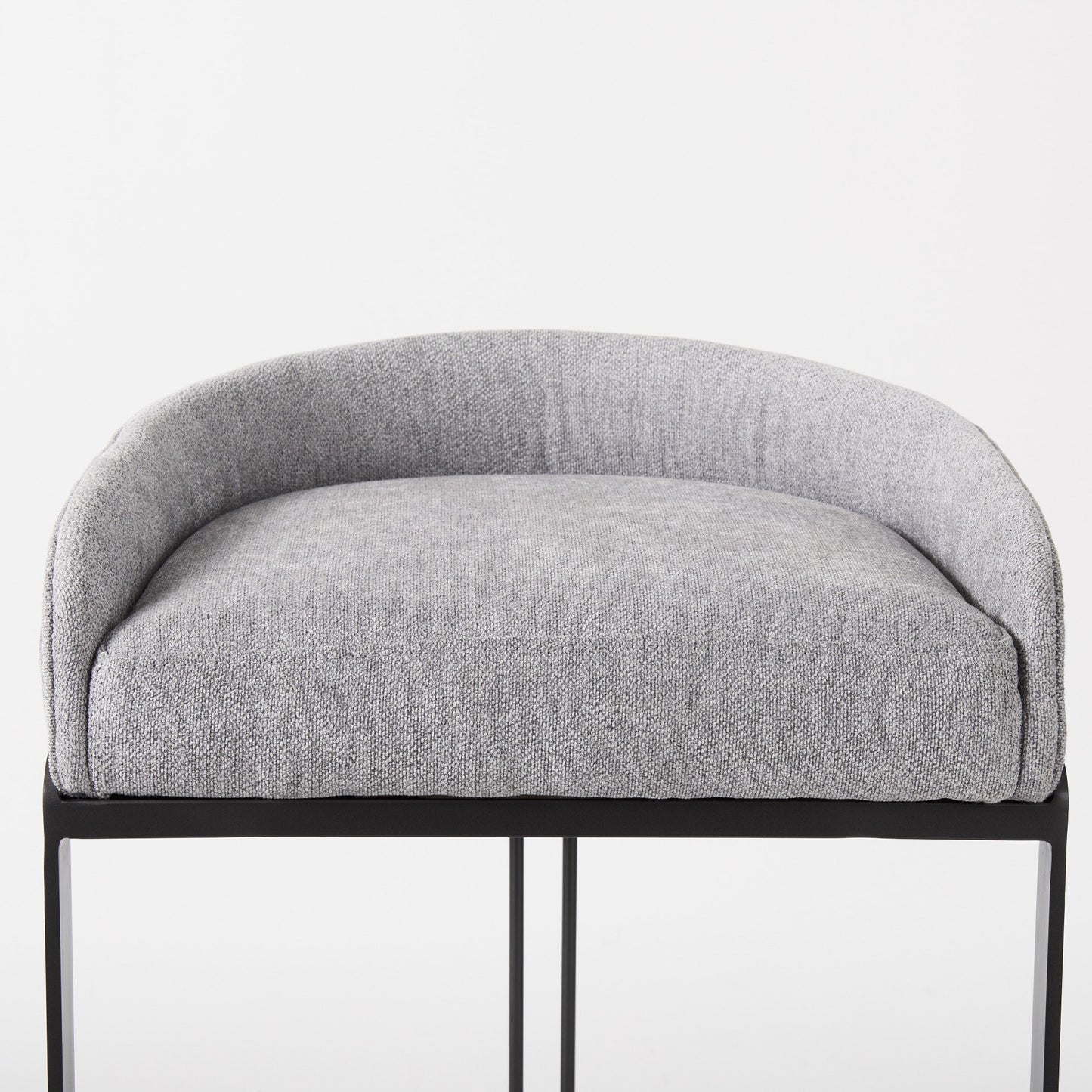 33" Gray And Black Low back Bar height Bar Chair With Footrest