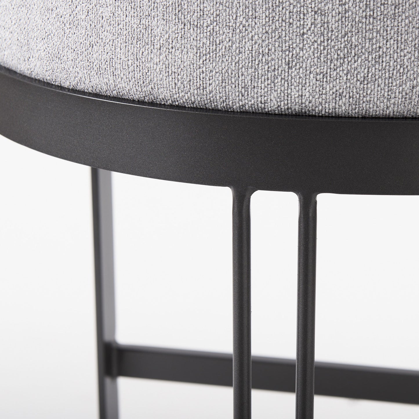 33" Gray And Black Low back Bar height Bar Chair With Footrest