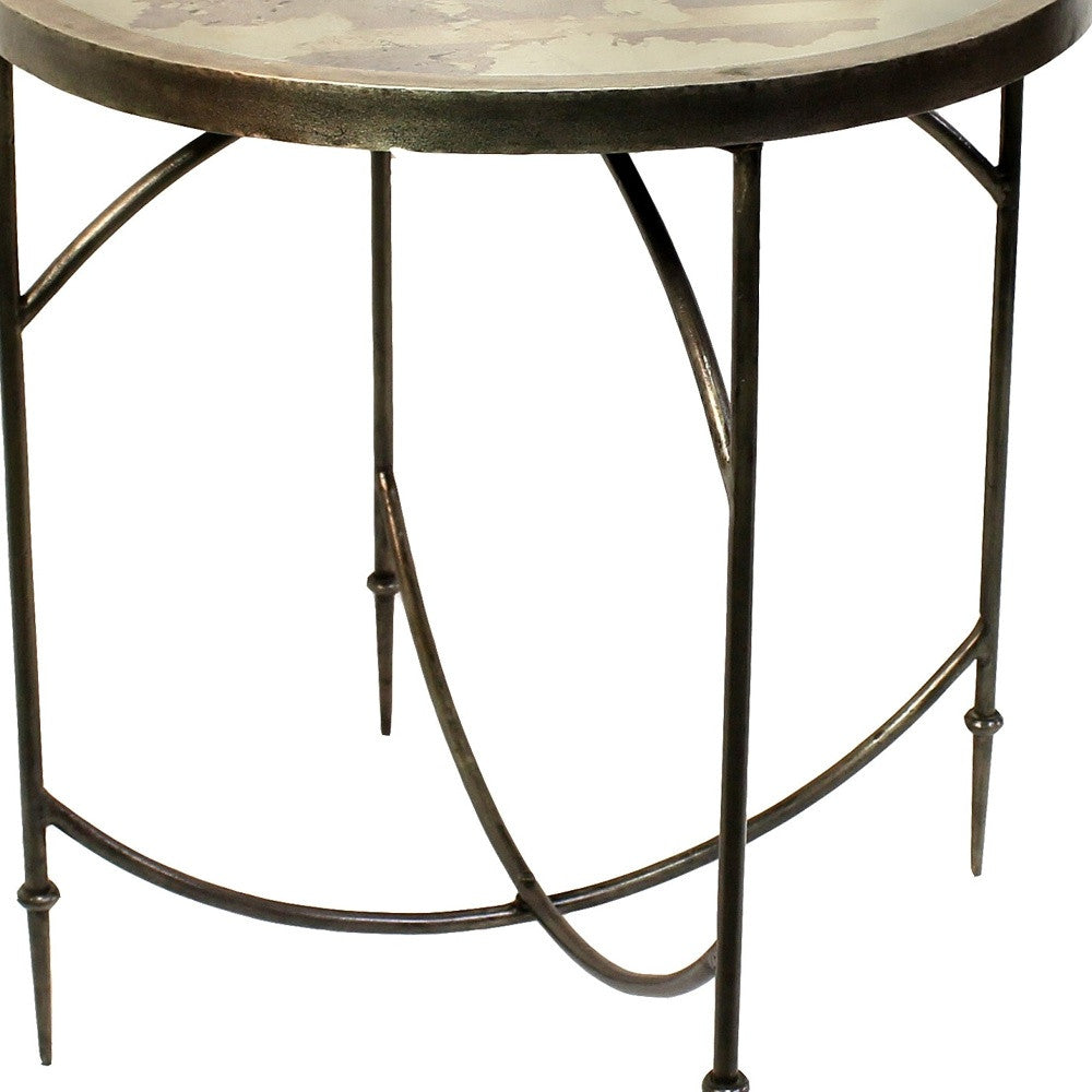 Gray Wooden Folding End Table