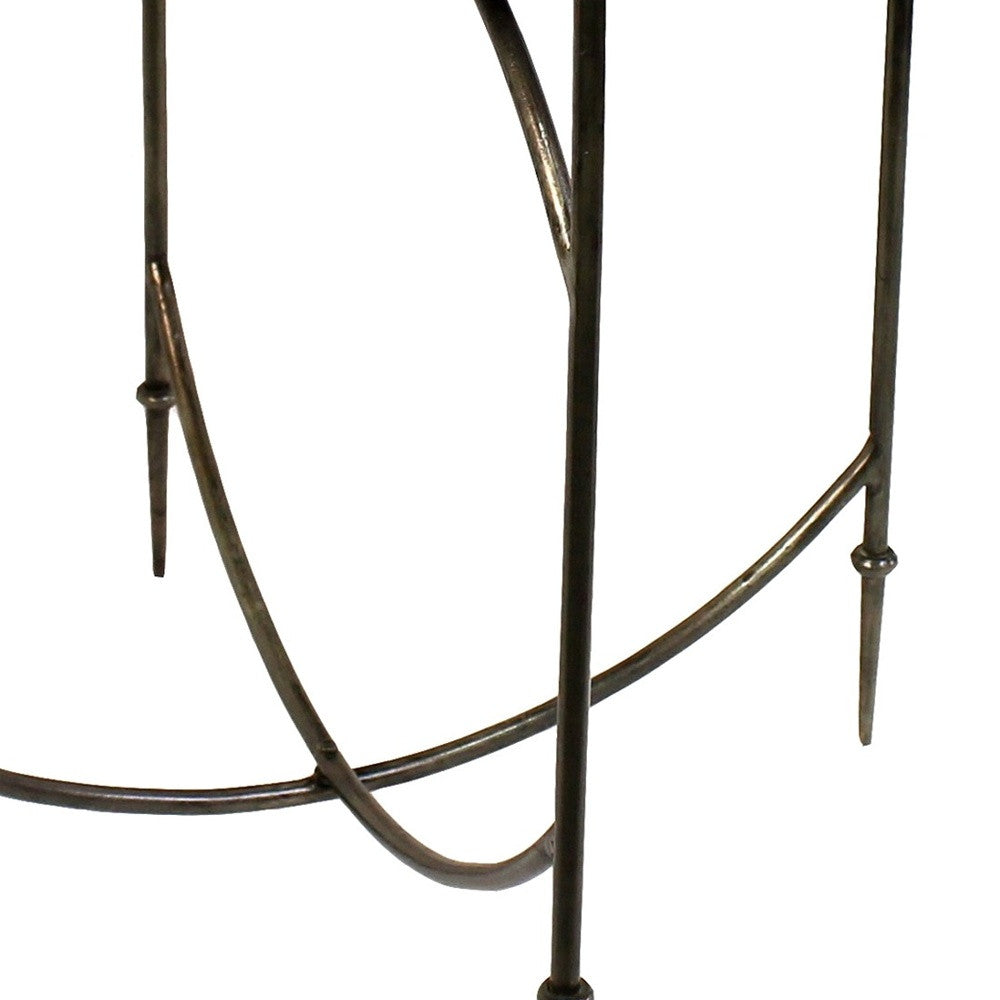 Gray Wooden Folding End Table