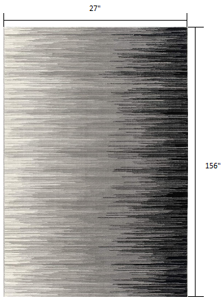 2' X 4' Black Abstract Dhurrie Area Rug