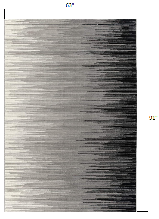 2' X 4' Black Abstract Dhurrie Area Rug
