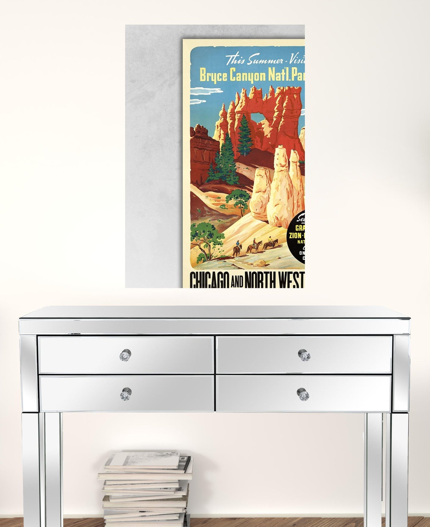 Vintage 1950S Bryce Canyon National Park Unframed Print Wall Art
