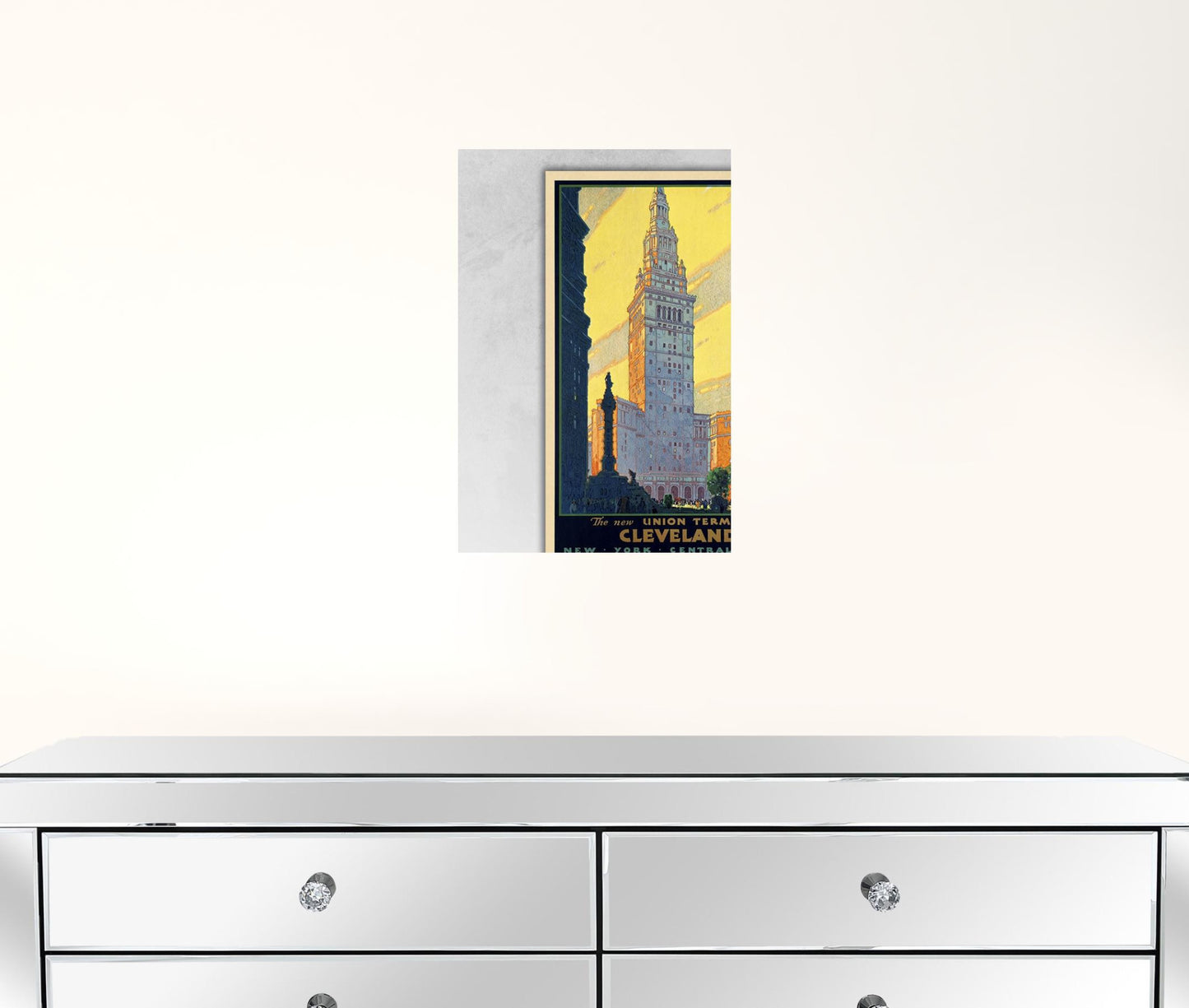 Cleveland Union Terminal Vintage Travel Unframed Print Wall Art